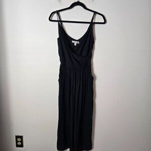 Abercrombie & Fitch Jumpsuit Straight Wide Leg Black Spaghetti Straps Women's